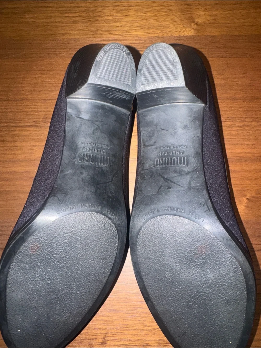 Munro Black Slip-On Mid Heel Pumps